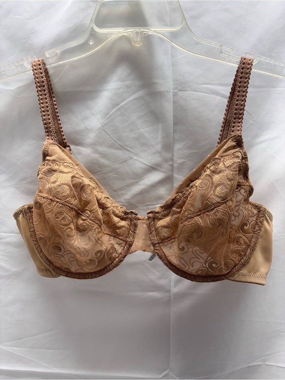 Gilligan O'Malley Luxe Semi-sheer Floral Embroidered Bra size 38C Underwire